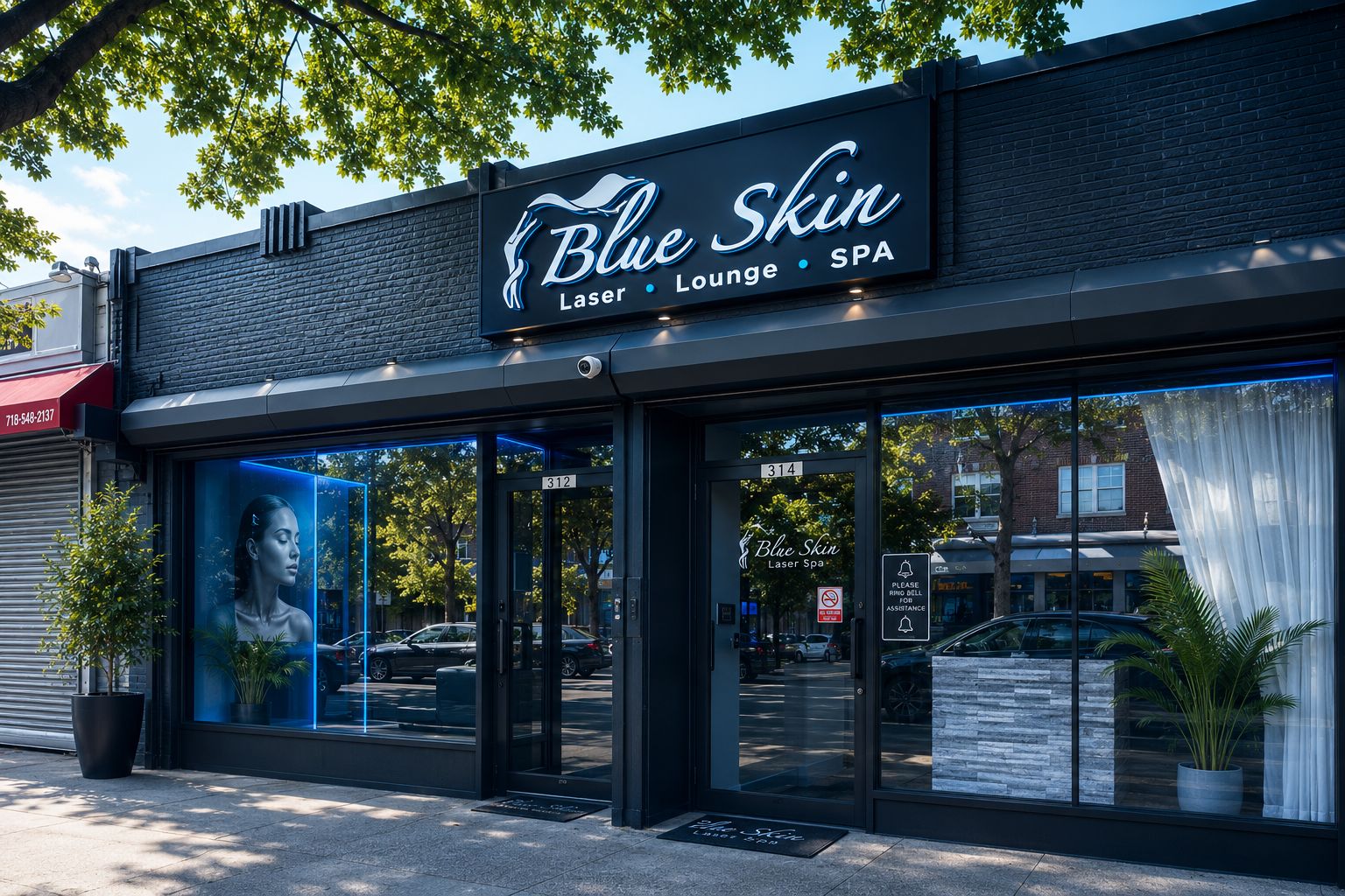 Exterior of Blue Skin Laser Spa in Bronx NY
